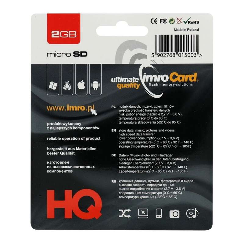 SPOTT-GR IMRO microSD - Κάρτα Μνήμης 2GB με Αντάπτορα SD