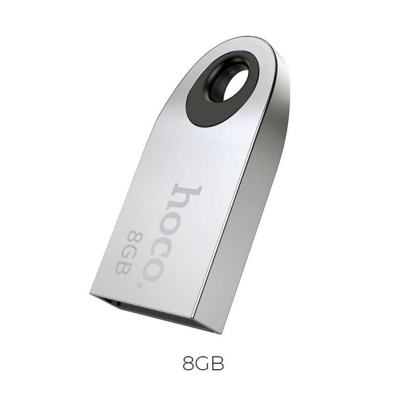 SPOTT-GR Hoco UD9 - USB Stick Mini 8GB USB2.0 σε Γκρι Χρώμα
