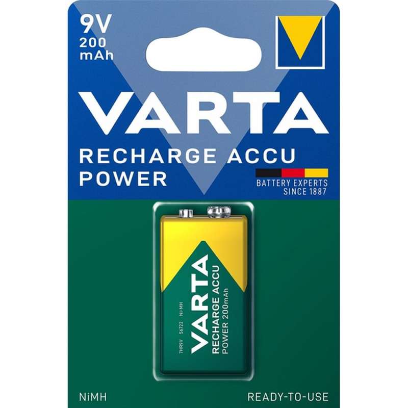 SPOTT-GR Varta Accu Power - Επαναφορτιζόμενη Μπαταρία 9V 200mAh (1 τμχ)