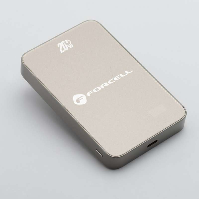 SPOTT-GR Forcell F-Energy F10K8 Super Slim - Power Bank με Υποστήριξη MagSafe PD3.0 QC 4.0 15W 10000mAh - Μπεζ