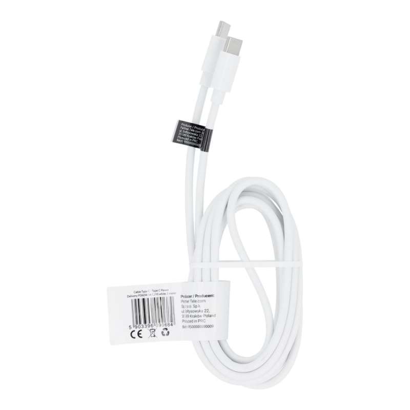 SPOTT-GR OEM C293 - Καλώδιο Type-C σε Type-C PD QC 3A 60W 2m - Άσπρο