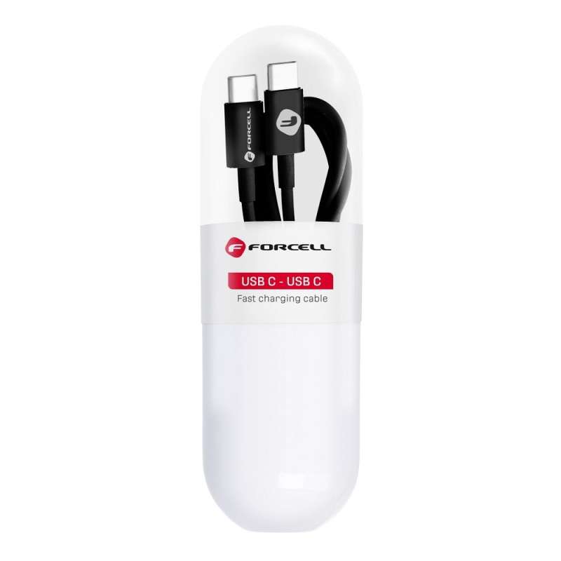 SPOTT-GR Forcell F-Energy C293 - Καλώδιο Type-C σε Type-C PD QC 48W 1m - Μαύρο