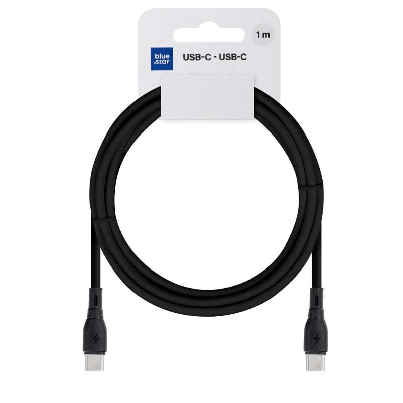 SPOTT-GR Blue Star Eco PJ73-13-3 - Καλώδιο Type-C σε Type-C (3A 60W) 1m σε Μαύρο Χρώμα
