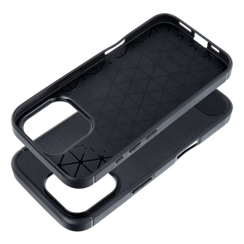 SPOTT-GR Carbon Case - Πλαστική Θήκη για Apple iPhone 16 Pro - Μαύρη