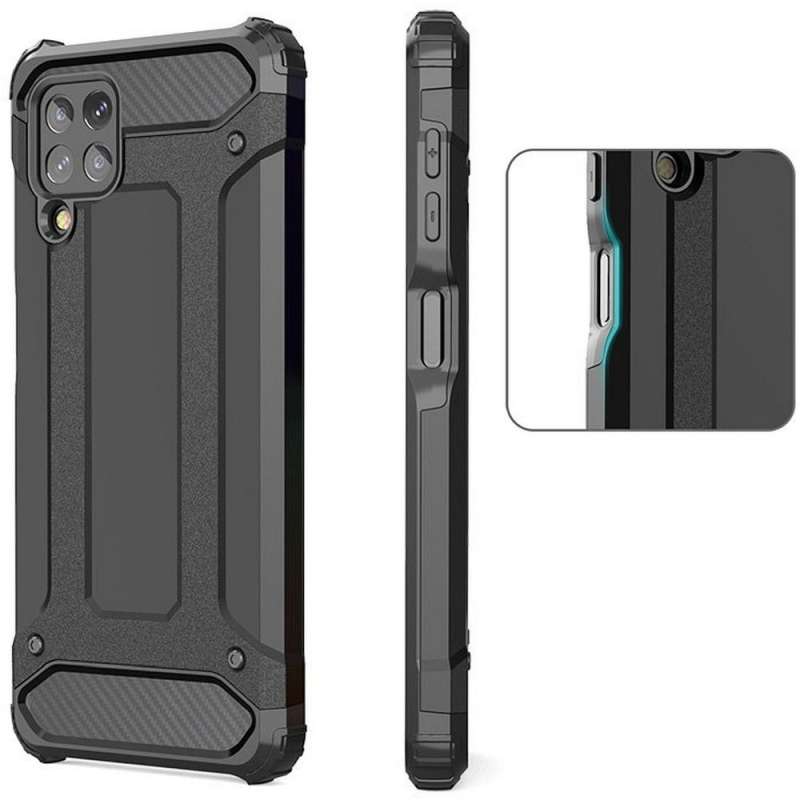 SPOTT-GR Armor Case - Ανθεκτική Θήκη για Samsung Galaxy A22 5G - Μαύρη