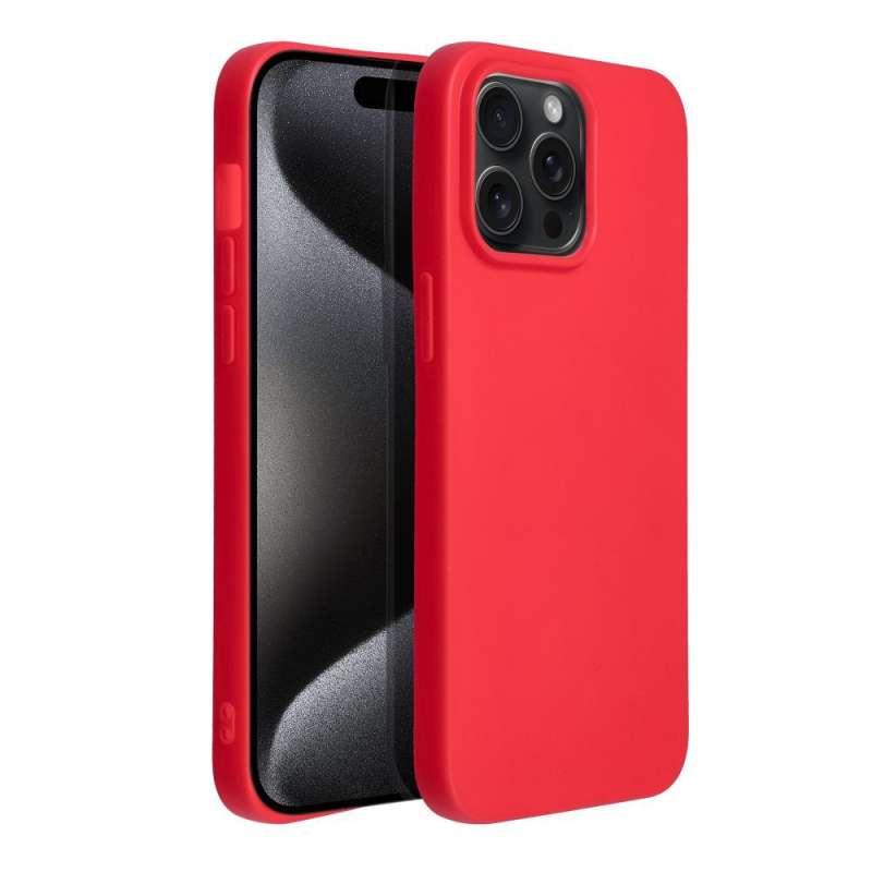 SPOTT-GR Soft Case - Θήκη Σιλικόνης Ματ για Apple iPhone 15 Pro Max - Κόκκινη