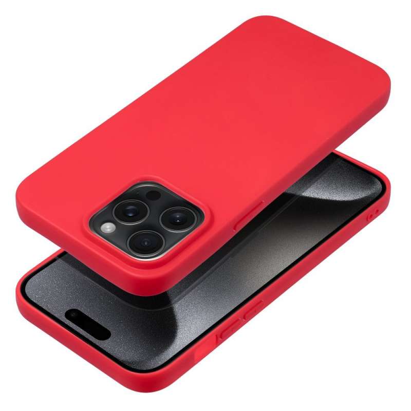 SPOTT-GR Soft Case - Θήκη Σιλικόνης Ματ για Apple iPhone 15 Pro Max - Κόκκινη