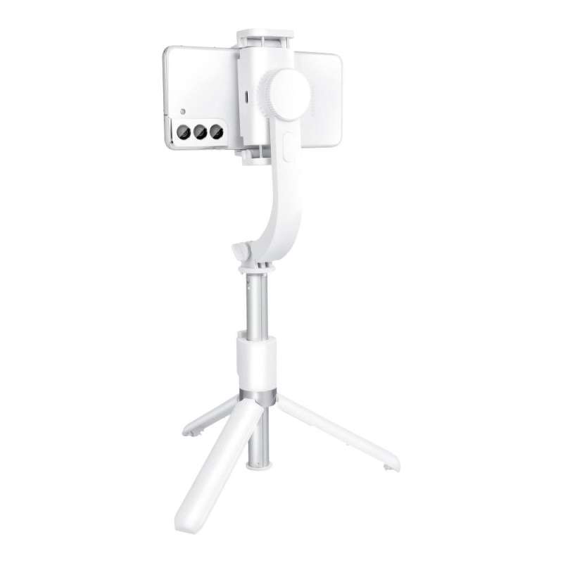 SPOTT-GR Selfie Stick SSTR-L08 - Selfie Stick με Σταθεροποιητή Gimbal, Ασύρματο Χειριστήριο και Τρίποδο - Άσπρο