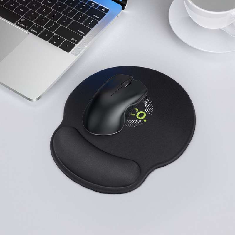 SPOTT-GR Hoco GM30 - Mouse Pad με Μαξιλαράκι Καρπού σε Μαύρο Χρώμα