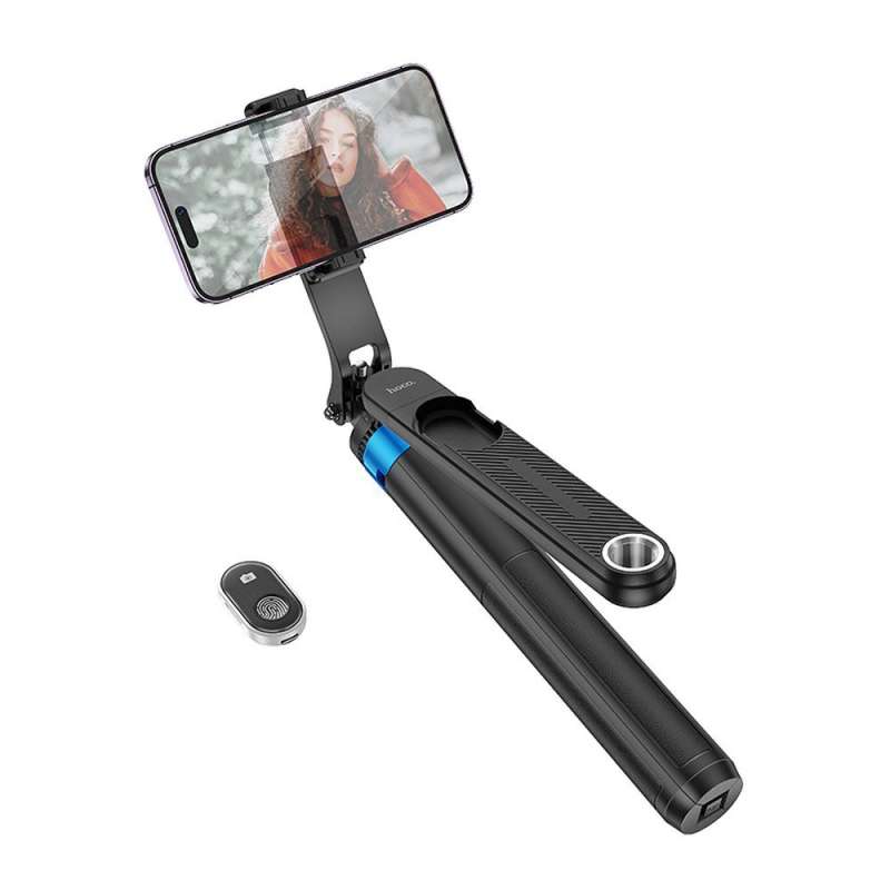 SPOTT-GR Hoco K22 - Selfie Stick με Ασύρματο Χειριστήριο και Τρίποδο - Μαύρο
