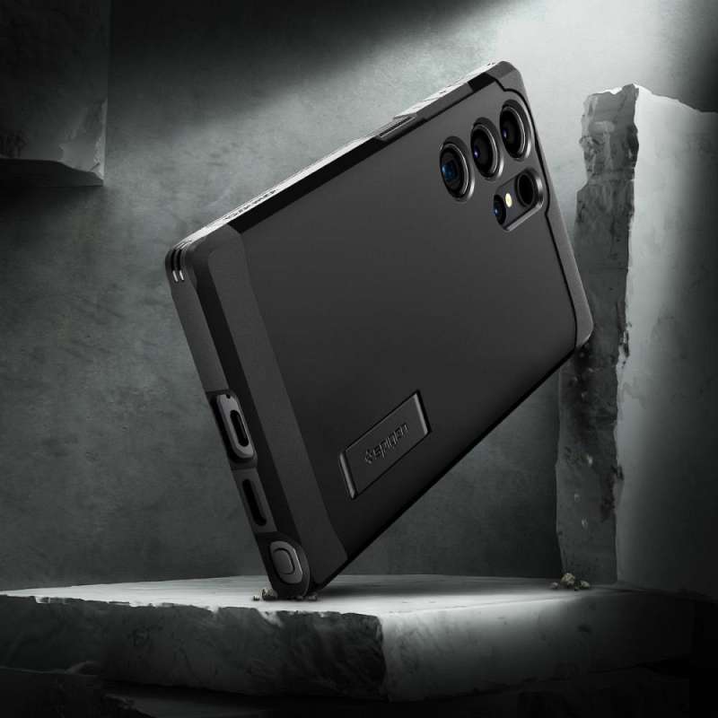 SPOTT-GR Spigen Tough Armor - Ανθεκτική Θήκη για Samsung Galaxy S24 Ultra σε Μαύρο Χρώμα