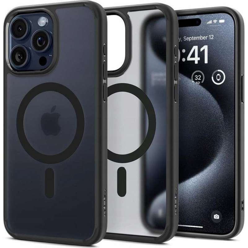 SPOTT-GR Spigen Ultra Hybrid Zero One - Διάφανη Θήκη με Υποστήριξη MagSafe για Apple iPhone 16 Pro Max σε Μαύρο Χρώμα