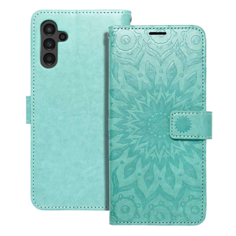 SPOTT-GR Mezzo Book Case - Θήκη Πορτοφόλι για Samsung Galaxy A13 5G / A04S (Σχέδιο Flower) - Πράσινη