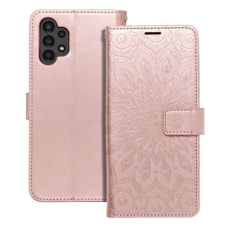 SPOTT-GR Mezzo Book Case - Θήκη Πορτοφόλι για Samsung Galaxy A13 4G (Σχέδιο Flower) - Ροζ