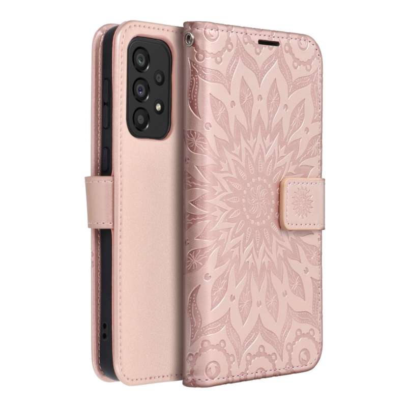 SPOTT-GR Mezzo Book Case - Θήκη Πορτοφόλι για Samsung Galaxy A33 5G (Σχέδιο Flower) - Ροζ