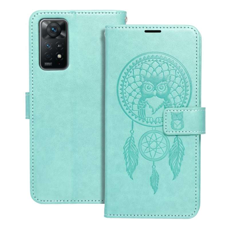SPOTT-GR Mezzo Book Case - Θήκη Πορτοφόλι για Xiaomi Redmi Note 11 / 11S Dreamcatcher - Πράσινη