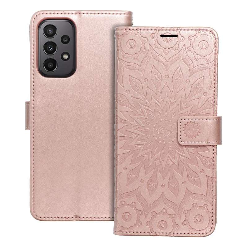 SPOTT-GR Mezzo Book Case - Θήκη Πορτοφόλι για Samsung Galaxy A23 5G (Σχέδιο Flower) - Ροζ