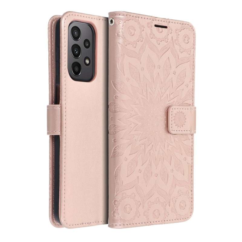 SPOTT-GR Mezzo Book Case - Θήκη Πορτοφόλι για Samsung Galaxy A23 5G (Σχέδιο Flower) - Ροζ