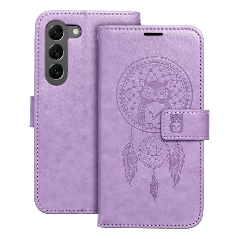 SPOTT-GR Mezzo Book Case - Θήκη Πορτοφόλι για Samsung Galaxy S23 (Σχέδιο Dreamcatcher) - Μωβ