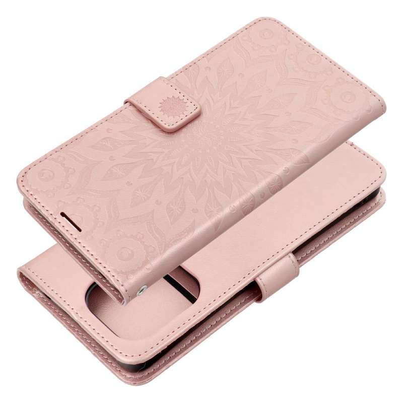 SPOTT-GR Mezzo Book Case - Θήκη Πορτοφόλι για Xiaomi Redmi Note 13 4G Flower - Ροζ