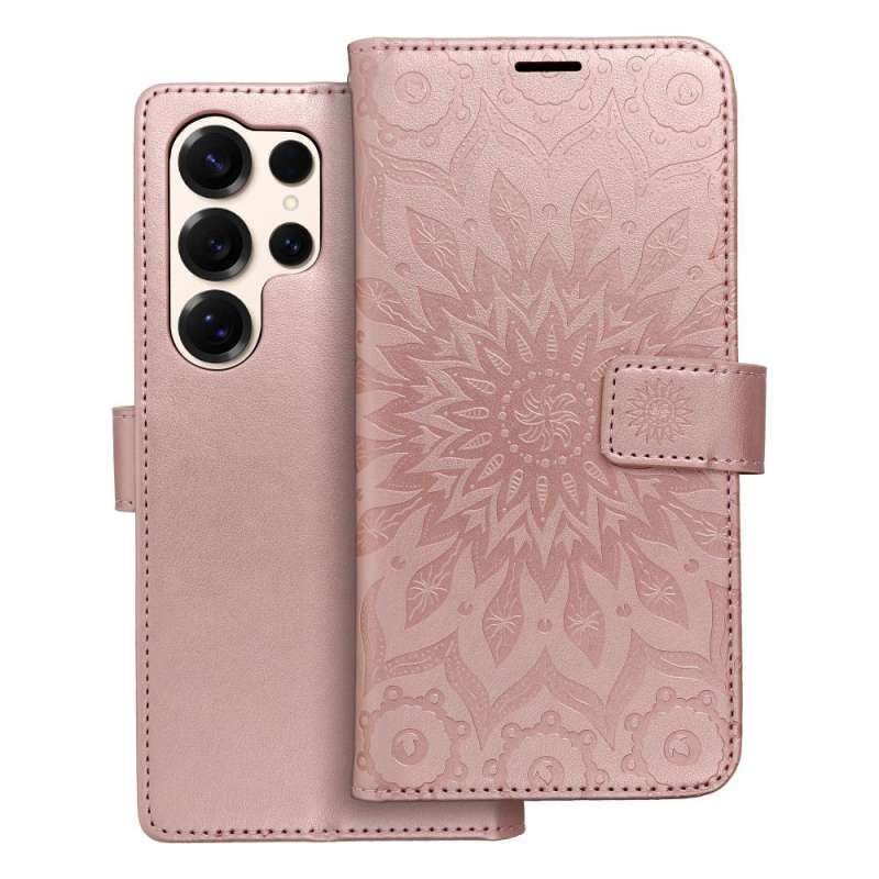 SPOTT-GR Mezzo Book Case - Θήκη Πορτοφόλι για Samsung Galaxy S25 Ultra Flower - Ροζ