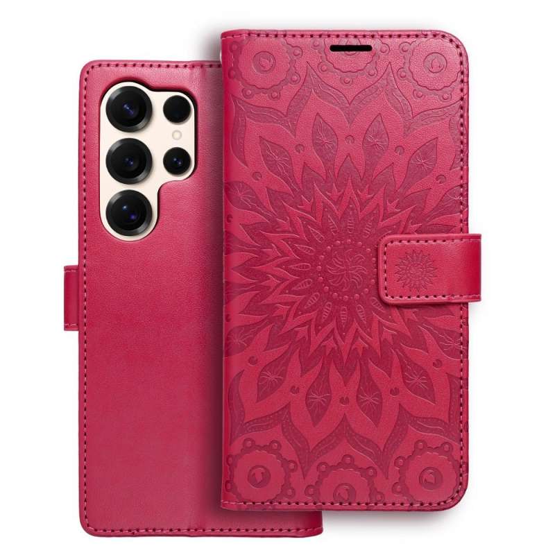SPOTT-GR Mezzo Book Case - Θήκη Πορτοφόλι για Samsung Galaxy S25 Ultra Flower - Ροζ