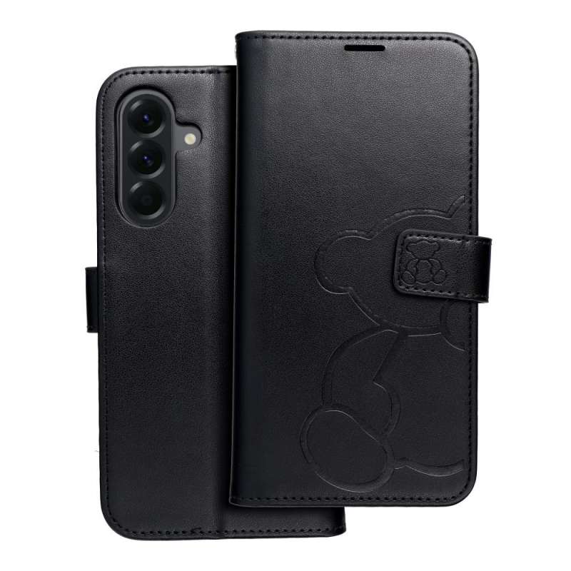 SPOTT-GR Mezzo Book Case - Θήκη Πορτοφόλι για Samsung Galaxy A56 5G Teddy Bear - Μαύρη
