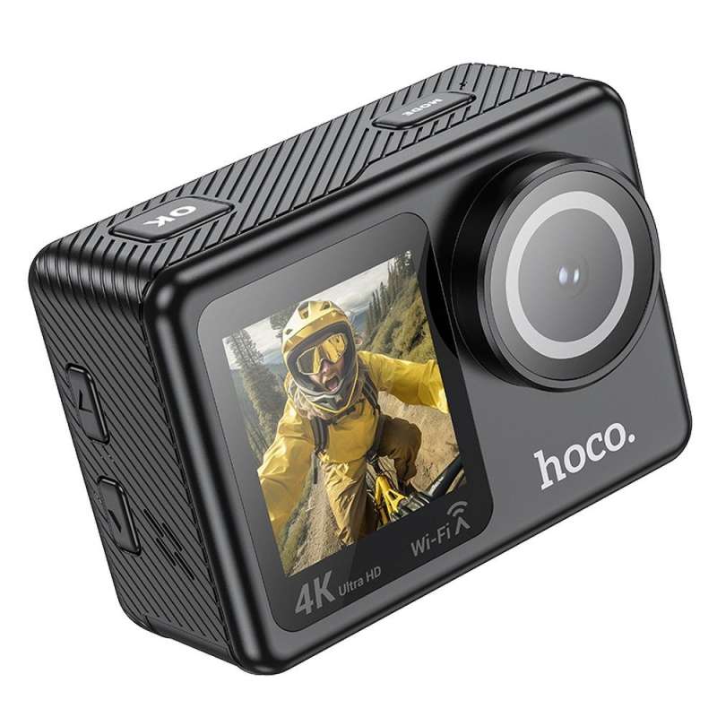 SPOTT-GR Hoco DV101 - Action Camera με Ανάλυση 4K / 30fps και Διπλή Οθόνη σε Μαύρο Χρώμα