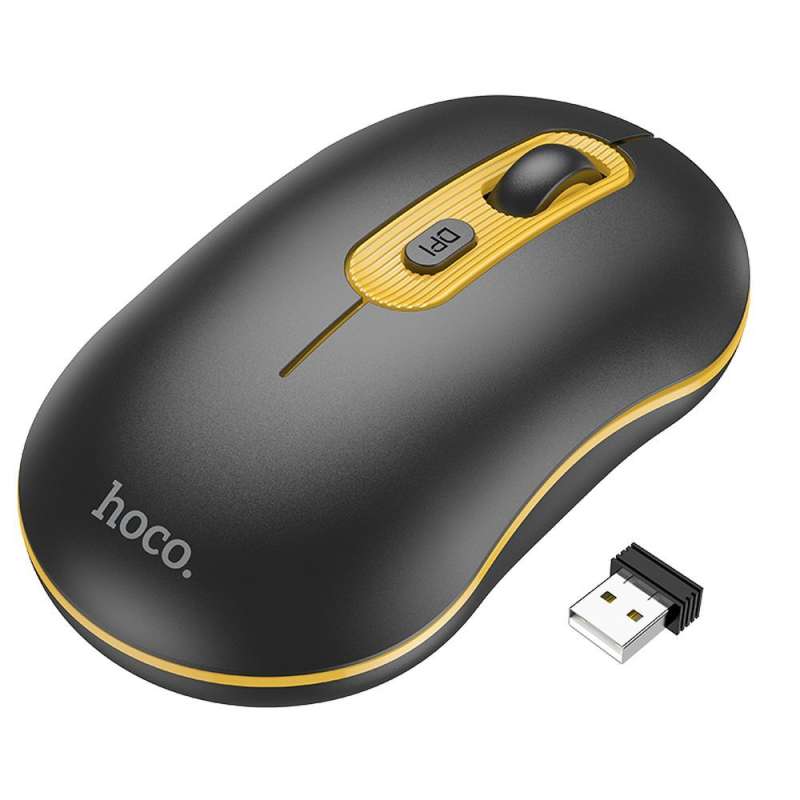 SPOTT-GR Hoco GM21 - Ασύρματο Ποντίκι 2.4G 1600 dpi σε Μαύρο Χρώμα