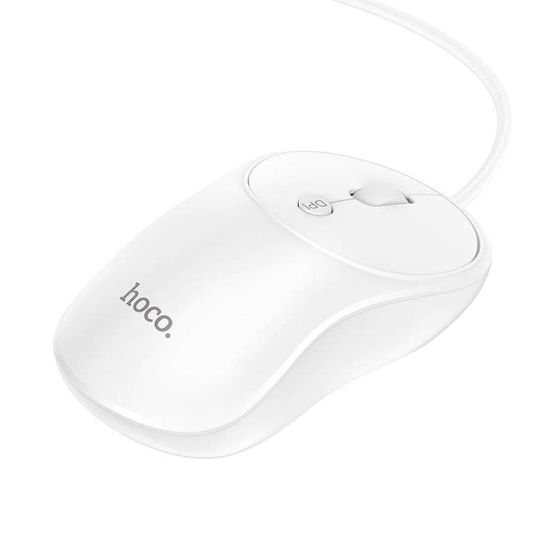 SPOTT-GR Hoco GM13 - Ενσύρματο Ποντίκι USB-A 1.5m 1600 dpi - Άσπρo