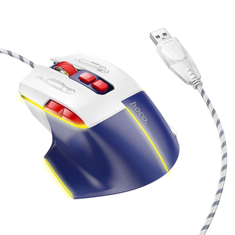 SPOTT-GR Hoco GM31 - Ενσύρματο Gaming Ποντίκι USB-A 3600 dpi - Μπλε