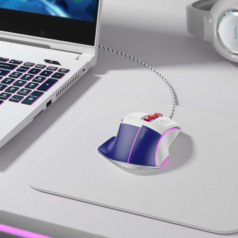 SPOTT-GR Hoco GM31 - Ενσύρματο Gaming Ποντίκι USB-A 3600 dpi - Μπλε