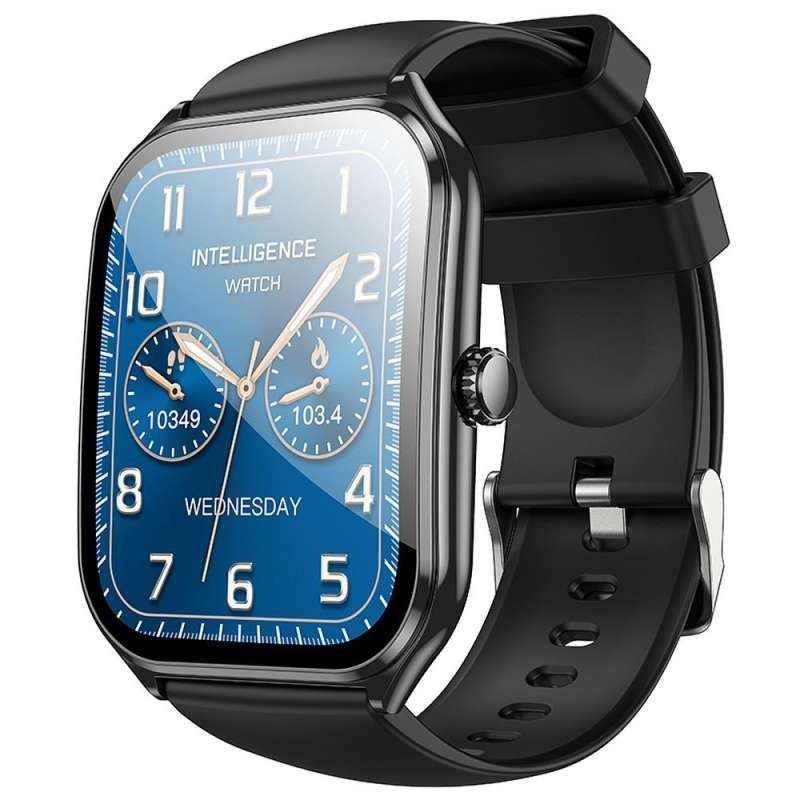 SPOTT-GR Hoco Y28 - Smartwatch με Δυνατότητα Κλήσεων και Οθόνη AMOLED - Μαύρο