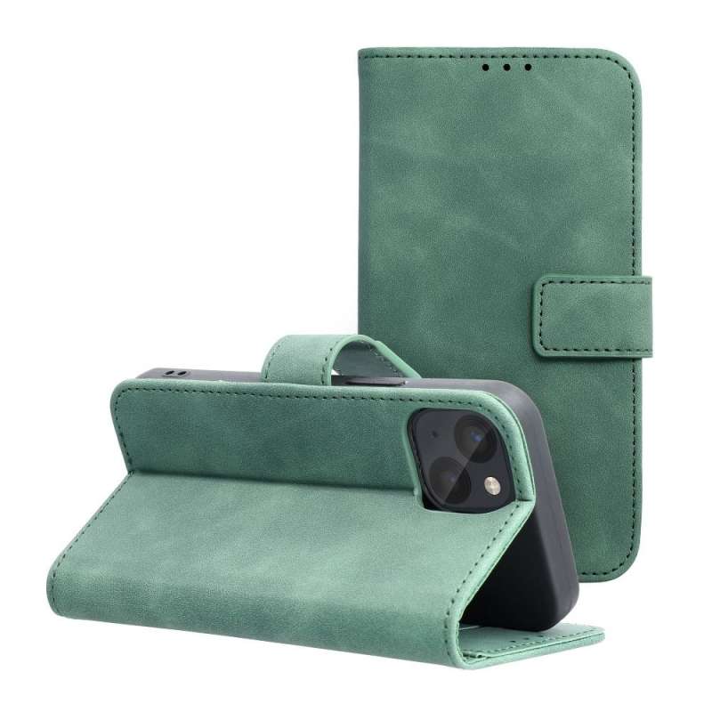 SPOTT-GR Tender Book Case - Θήκη Πορτοφόλι για Apple iPhone 13 Mini - Πράσινη