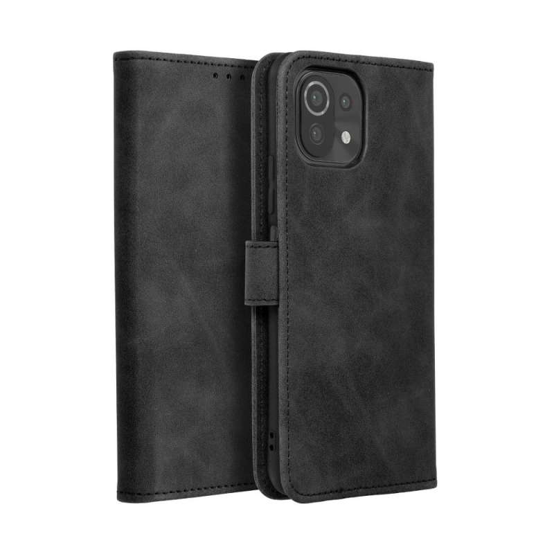 SPOTT-GR Tender Book Case - Θήκη Πορτοφόλι για Xiaomi Mi 11 Lite 5G / Mi 11 Lite 4G / Mi 11 Lite NE - Μαύρη