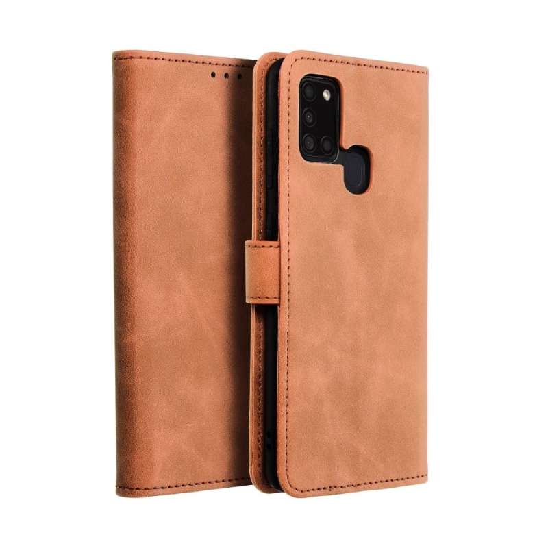 SPOTT-GR Tender Book Case - Θήκη Πορτοφόλι για Samsung Galaxy A21s - Καφέ