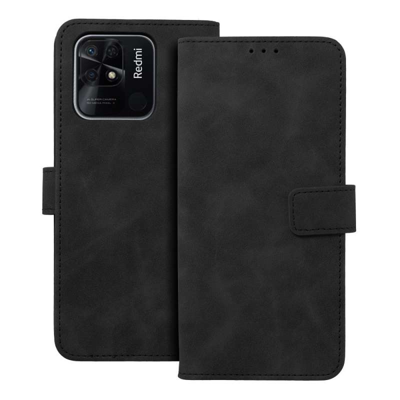 SPOTT-GR Tender Book Case - Θήκη Πορτοφόλι για Xiaomi Redmi 10C - Μαύρη