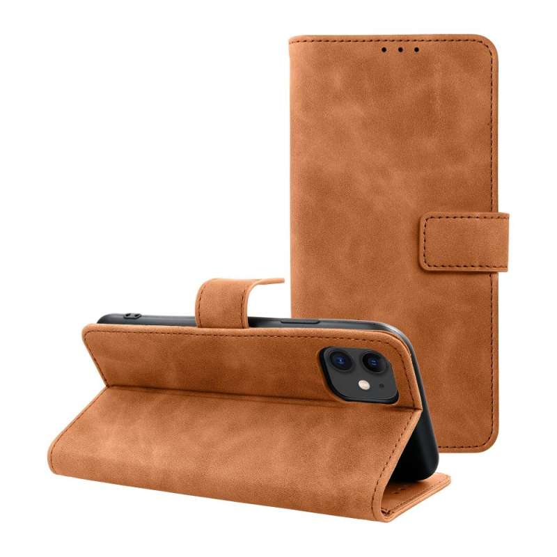 SPOTT-GR Tender Book Case - Θήκη Πορτοφόλι για Apple iPhone 12 / 12 Pro - Καφέ