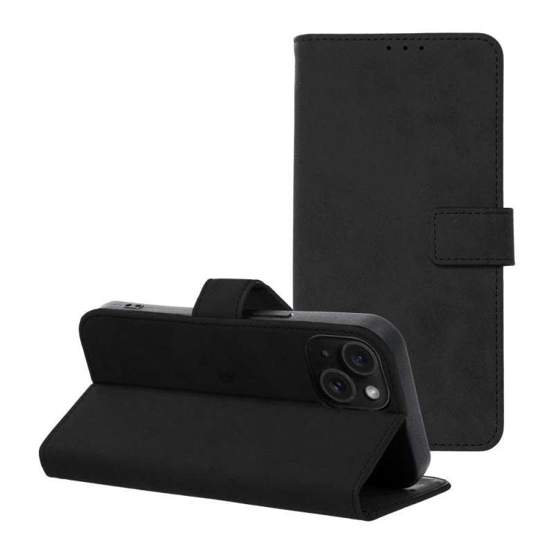 SPOTT-GR Tender Book Case - Θήκη Πορτοφόλι για Apple iPhone 15 - Μαύρη