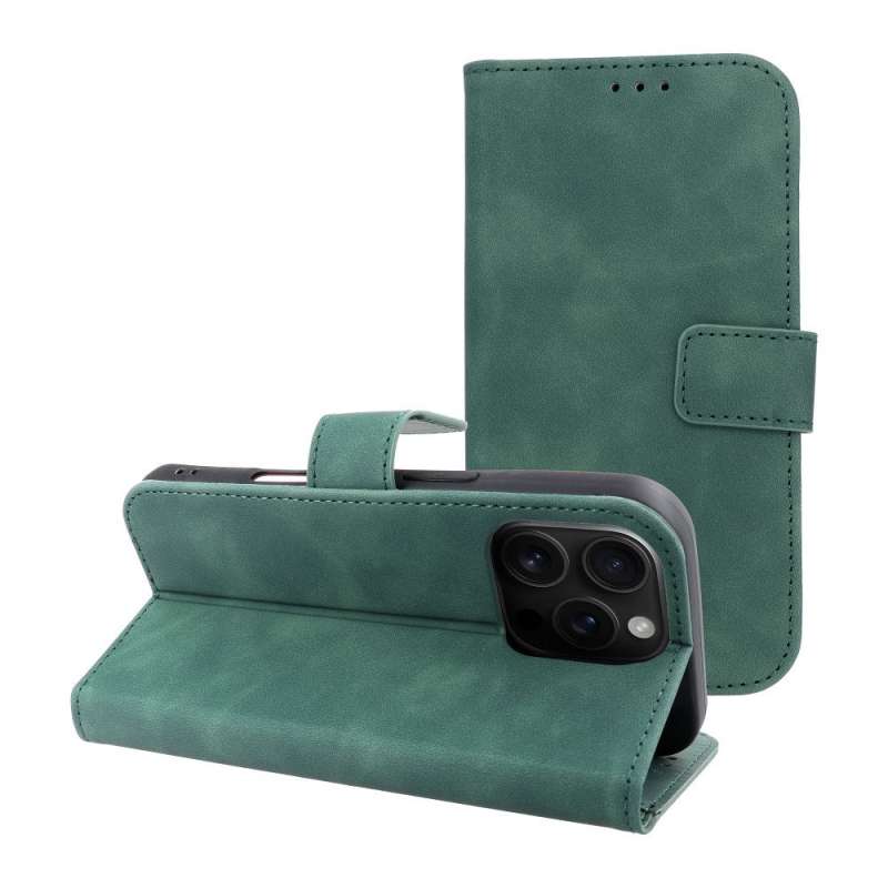 SPOTT-GR Tender Book Case - Θήκη Πορτοφόλι για Apple iPhone 16 Pro - Πράσινη