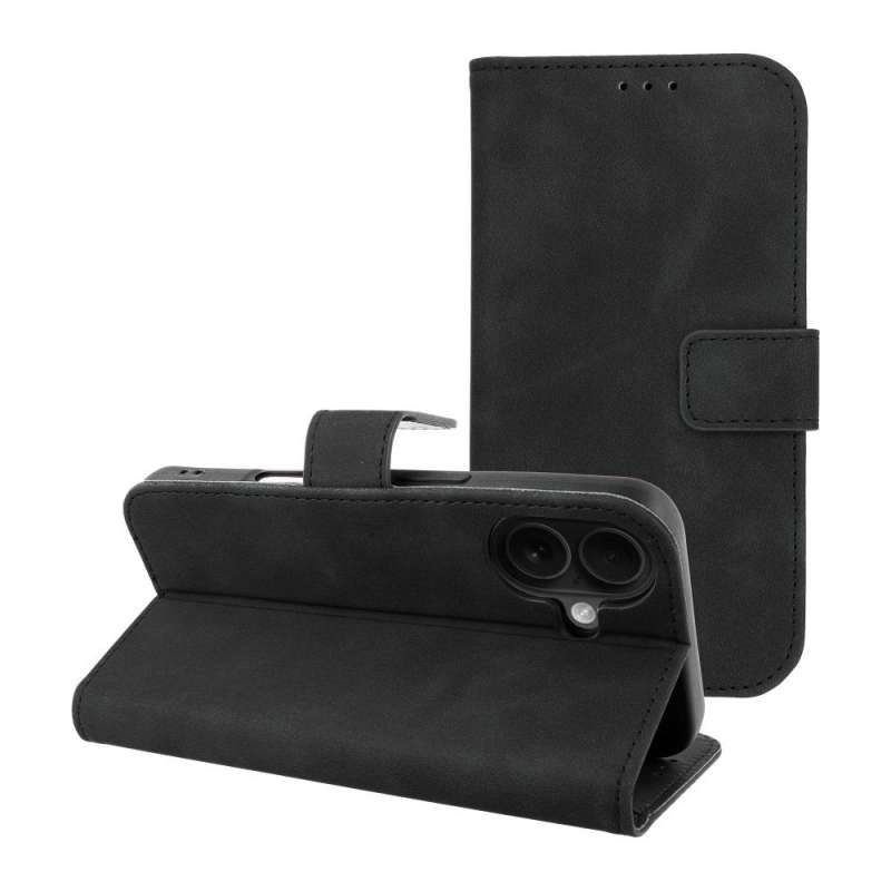 SPOTT-GR Tender Book Case - Θήκη Πορτοφόλι για Apple iPhone 16 - Μαύρη