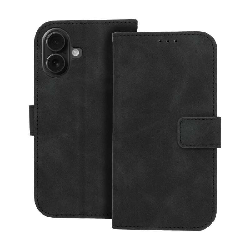 SPOTT-GR Tender Book Case - Θήκη Πορτοφόλι για Apple iPhone 16 - Μαύρη