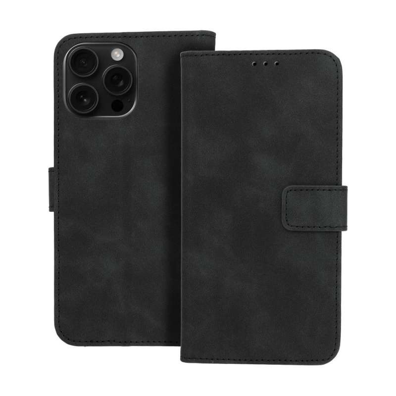 SPOTT-GR Tender Book Case - Θήκη Πορτοφόλι για Apple iPhone 16 Pro Max - Μαύρη