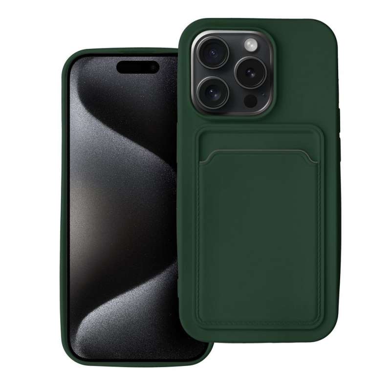 SPOTT-GR Card Matte Case - Θήκη Ματ για Apple iPhone 15 Pro - Πράσινη
