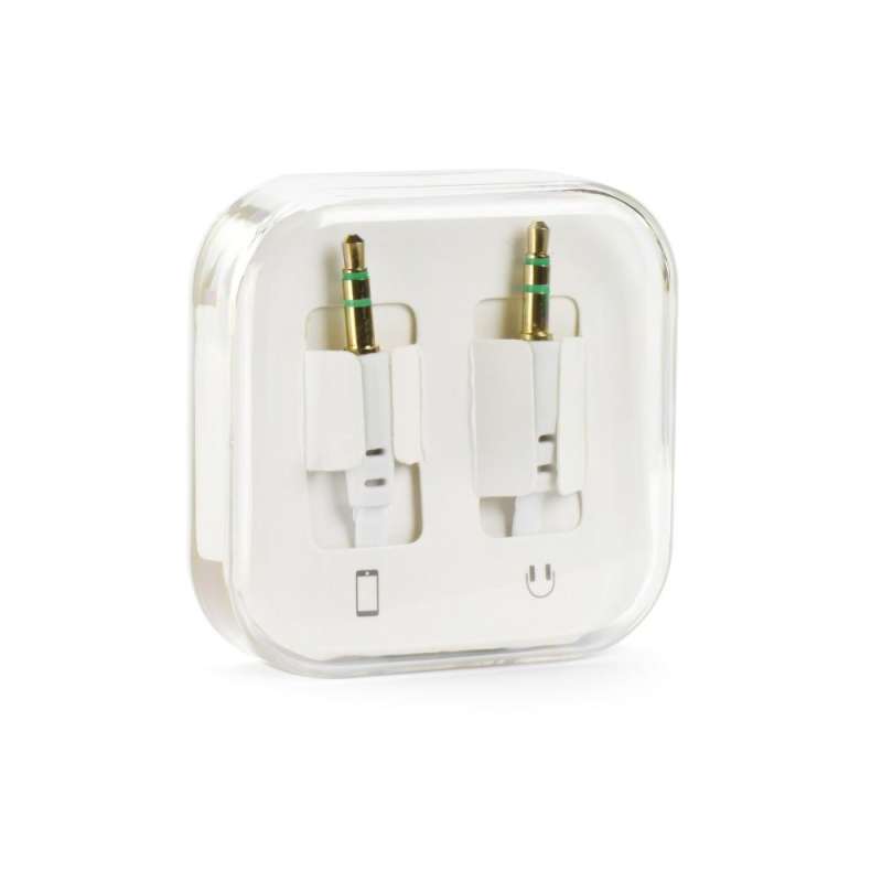 SPOTT-GR Καλώδιο AUX Jack 3.5mm (Αρσενικό) σε Jack 3.5mm (Αρσενικό) 1m - Άσπρο