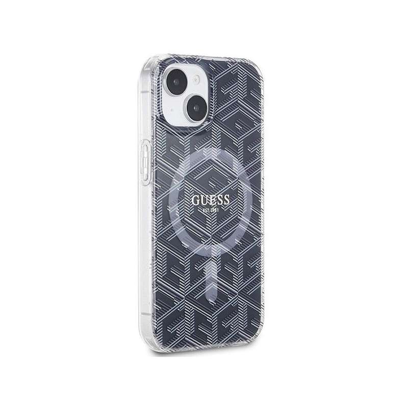 SPOTT-GR GUESS - Θήκη για Apple iPhone 15 Plus με Υποστήριξη MagSafe GUHMP15MHGCUSTGK (IML GCUBE) - Μαύρη
