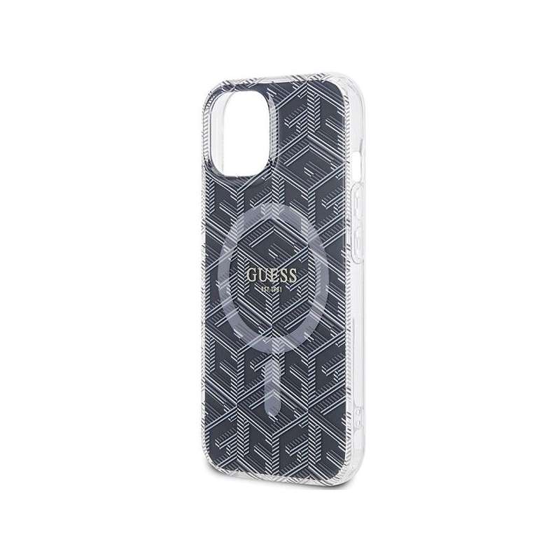 SPOTT-GR GUESS - Θήκη για Apple iPhone 15 Plus με Υποστήριξη MagSafe GUHMP15MHGCUSTGK (IML GCUBE) - Μαύρη
