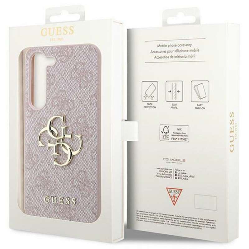 SPOTT-GR GUESS - Θήκη για Samsung Galaxy A35 5G (4G Big Metal Logo) - Ροζ