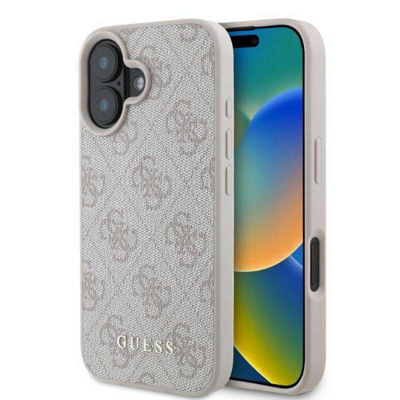 SPOTT-GR GUESS - Θήκη για Apple iPhone 16 GUHCP16SG4GFPI (4G Metal Gold Logo) - Ροζ
