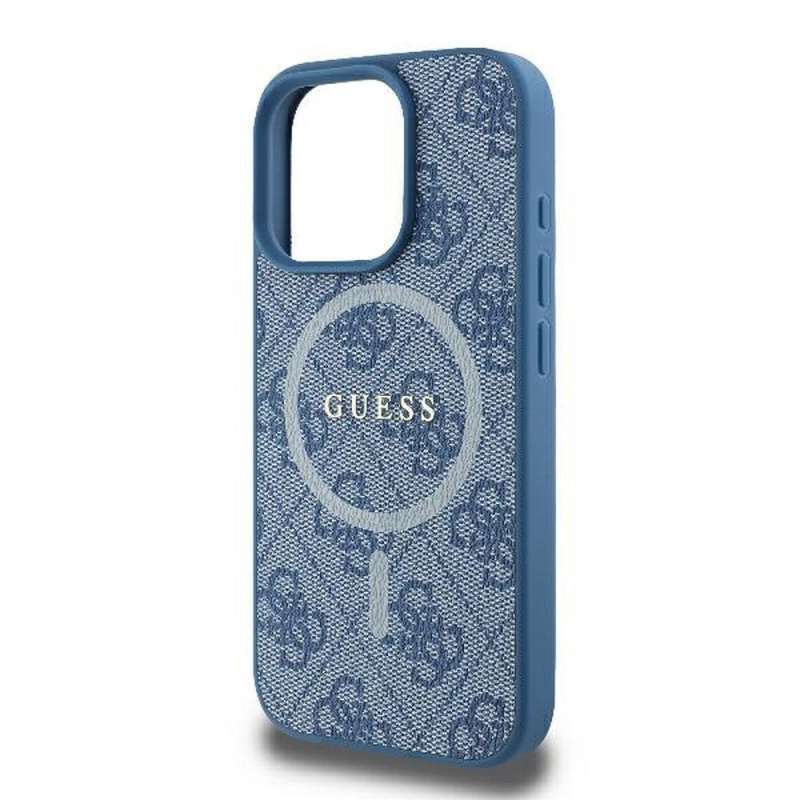 SPOTT-GR GUESS - Θήκη για Apple iPhone 16 Pro με Υποστήριξη MagSafe (PU 4G Ring Classic Logo) - Μπλε